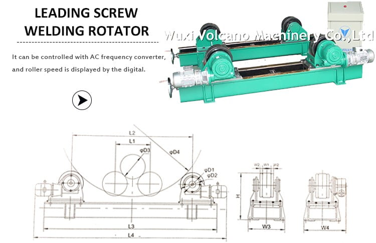 Single Drive Conventional pipe turning rolls with track